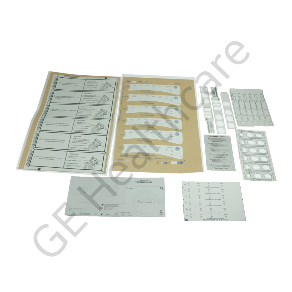 Label Kit Corometrics 250CX LANG 2 Label Kit Corometrics 250CX LANG 2