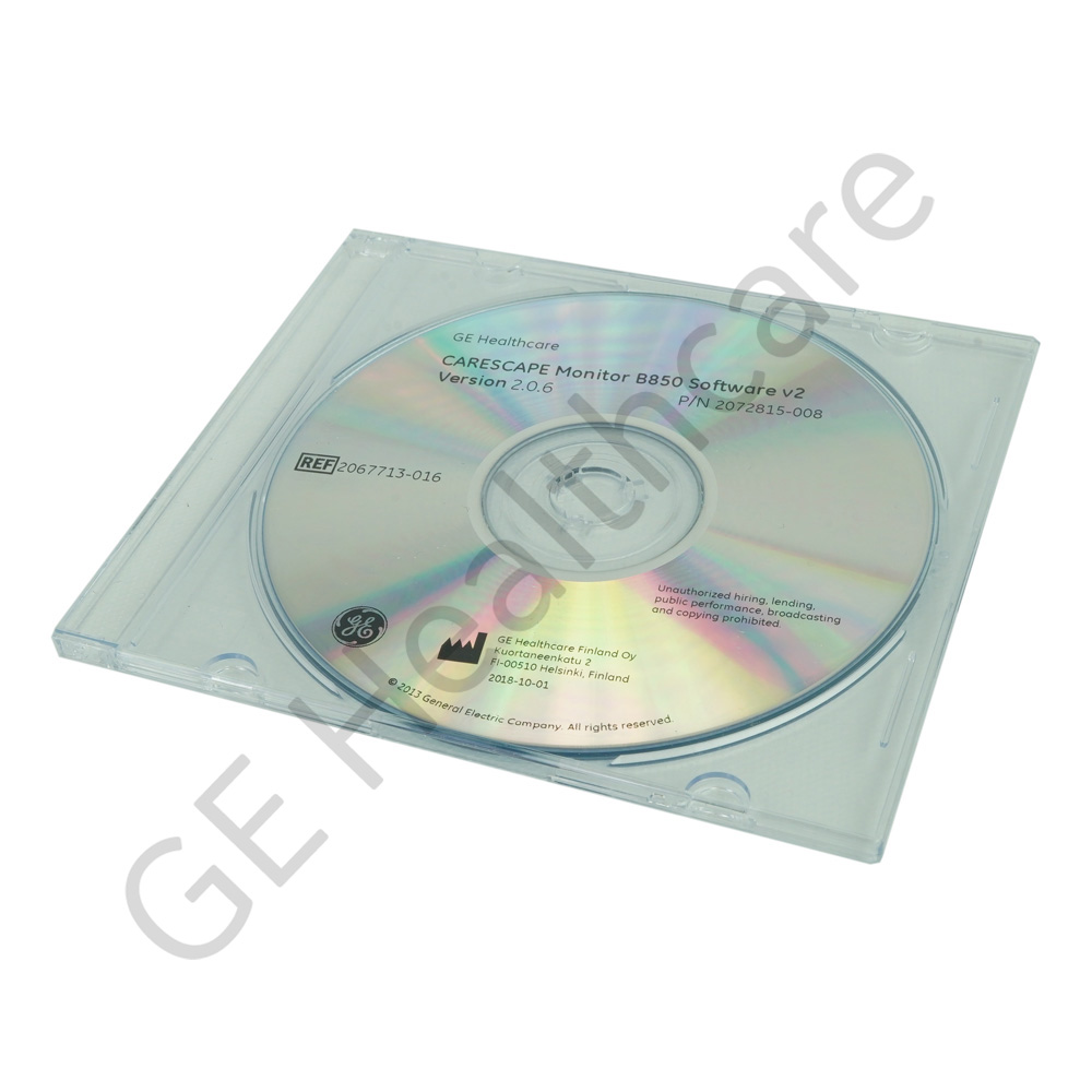 Kit DR CARESCAPE B850 Software v2.0.6 Kit DR CARESCAPE B850 Software v2.0.6